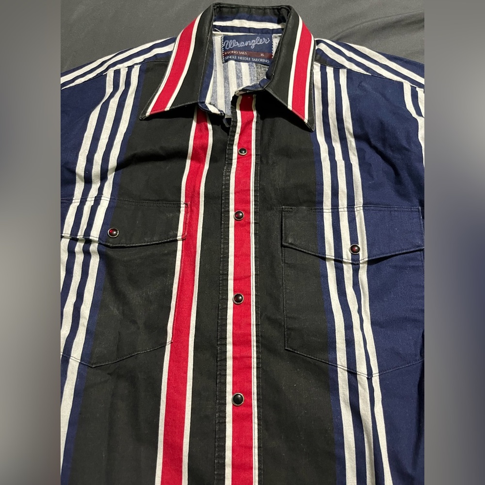 Vintage wrangler men’s Pearl snap shirt